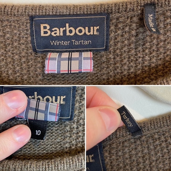 Barbour Etal Sweater Dress Winter Tartan Merino Wool/Cashmere Blend Size 6 Brown - Picture 13 of 14